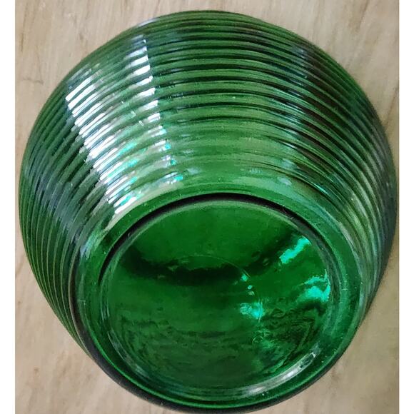 National Potteries Cleveland, Ohio Green Ribbed Glass Division 1162 Mold See Pic - Picture 9 of 10
